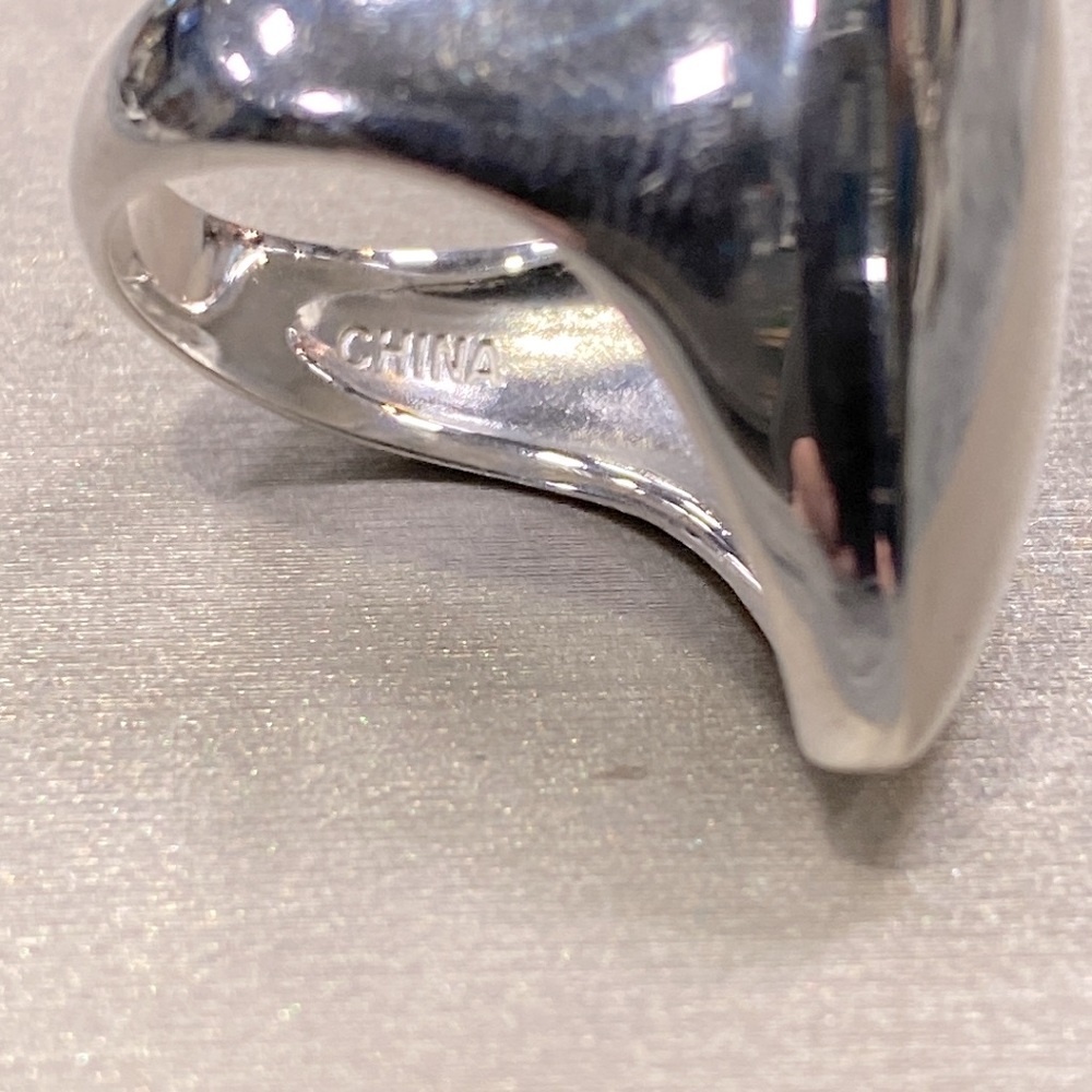 Large Sterling Silver Triangle Ring - image 5